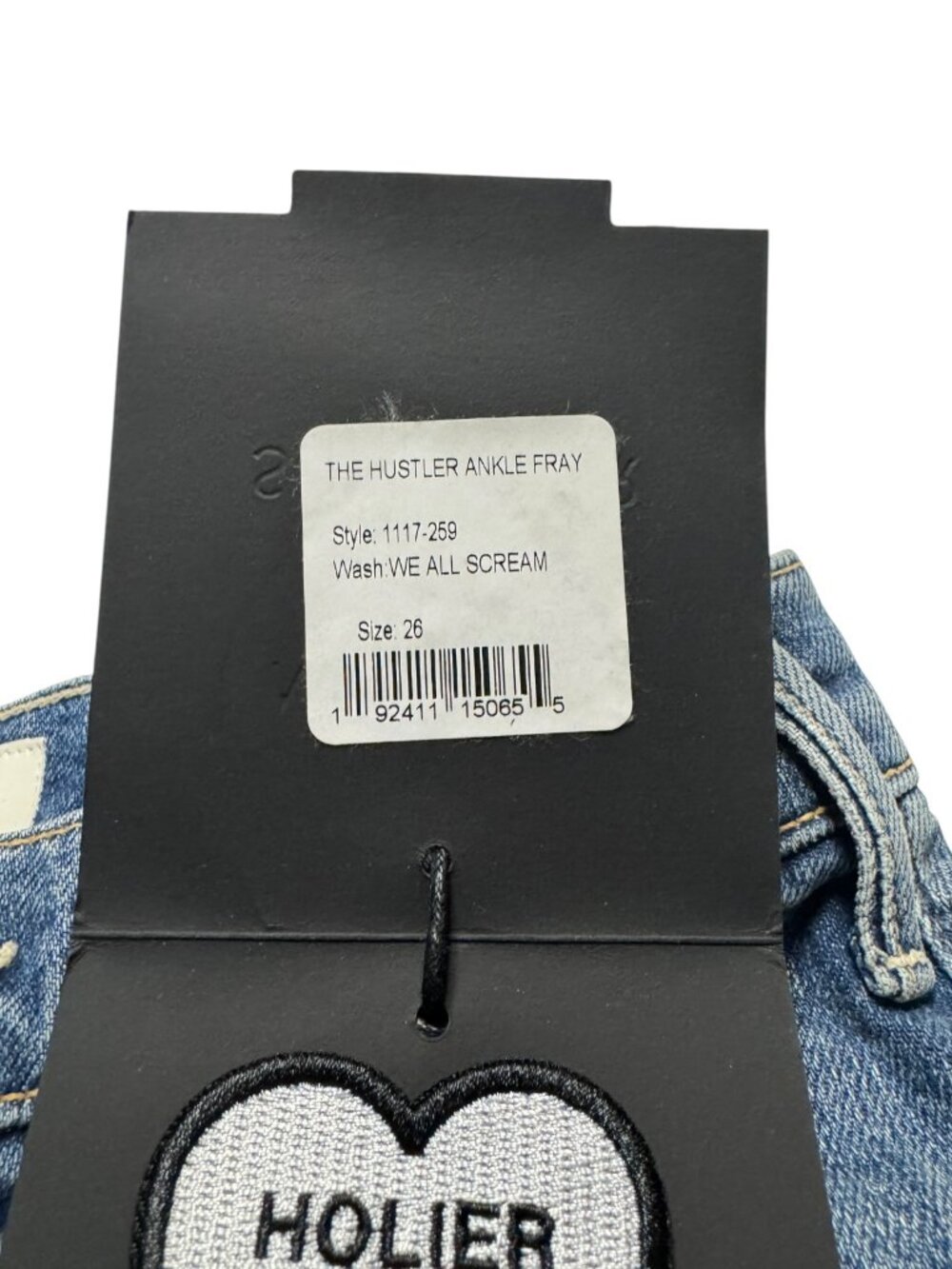 MOTHER The Hustler Ankle Fray Denim Jeans "We All Scream" Wash Size 26 NWT - Picture 9 of 13
